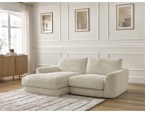 Бежов шенилов ъглов диван (ляв ъгъл) Leonore – Bobochic Paris