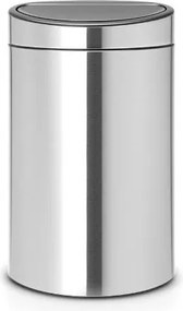 Кош за боклук Brabantia Touch Bin New Recycle 650527, 23+10 л, Безшумно и плавно затваряне, Плосък гръб, Устойчив на пръстови отпечатъци, Инокс/Мат