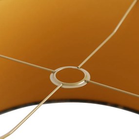 Абажур за лампа от кадифе павлиново зелено 50/50/25 със златен интериор