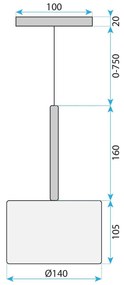 Плафон APP1698-1CP AMBER A