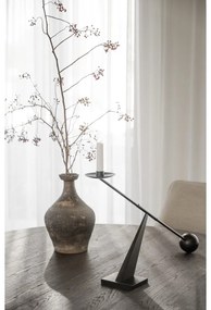 Тъмнокафява кръгла сгъваема трапезна маса от декор от дъб ø 135 cm Maddock – Rowico