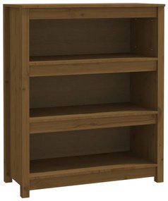 821682 vidaXL Библиотека, меденокафява, 80x35x97 см, бор масив