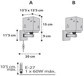 Стенна апличка Ango Hello Little