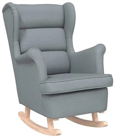 4016919 vidaXL Люлеещ се стол Светло сив 74x90x102 см плат