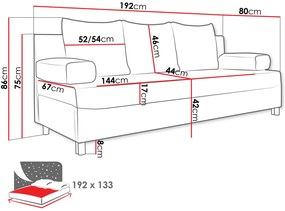 Разтегателен диван Dover