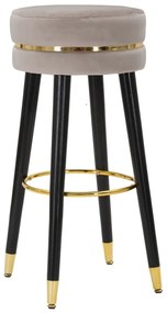 Светлосив тапициран бар стол (височина на седалката 74 cm) Paris – Mauro Ferretti