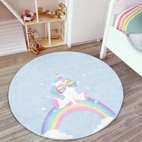 Светлосин детски килим ø 100 cm Comfort - Mila Home