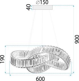 Пендел LED APP1538-CP GOLD