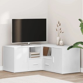 3307819 vidaXL Ъглов шкаф, бял, 160x40x45 см, инженерно дърво