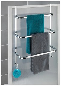 Сребърен самоносещ държач за кърпи Wenko Towel Holder Chrome, 21 x 54 cm