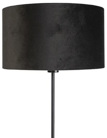Интелигентна подова лампа черна с черна кадифена абажур 35 см с Wifi A60 - Parte