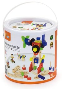 Дървен конструктор с гайки и болтове от 68 части - Viga Toys