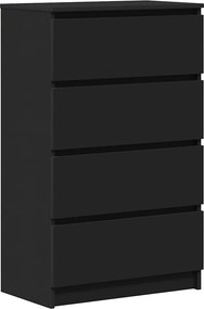 800532 vidaXL Сайдборд, черен, 60x35x98,5 см, инженерно дърво