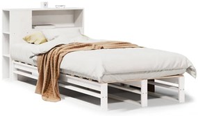 3323903 vidaXL Легло с етажерка за книги, без матрак, 100x200 см, дърво масив