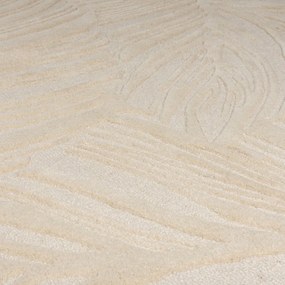 Бежов вълнен килим 60x230 cm Lino Leaf - Flair Rugs