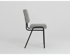 Бял и черен стол за хранене Simple - CustomForm