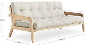 Бежов разтегателен диван 204 cm Grab - Karup Design
