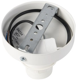 Таванна лампа с абажур от ленен плат таупе 25 см - Combi бяла