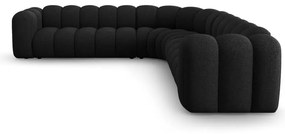 Антрацитен шенилов модулен ъглов диван Lupine – Micadoni