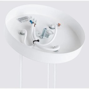 Бяло висящо осветително тяло ø 19,5 cm Gleam – Sollux