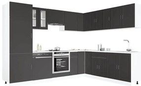 3314992 vidaXL Комплект кухненски шкафове от 14 части Porto, инженерно дърво