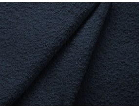 Тъмносин разтегателен ъглов диван от букле (десен ъгъл) Jodie – Micadoni Home