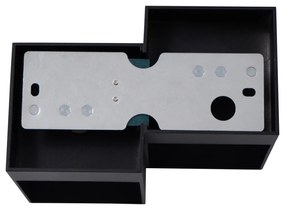 Модерен стенен аплик черен 2-светлинен - Transfer Double