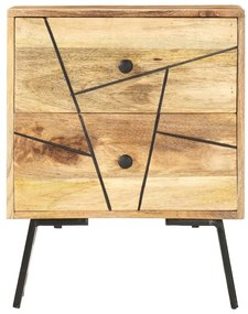 285875 vidaXL Нощно шкафче, 40x30x50 см, мангово дърво масив