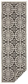 Черно-кремав килим за открито , 80 x 250 cm Jardin - NORTHRUGS
