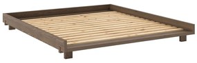 Кафяво двойно легло 180x200 cm от масивен бор с включена подматрачна рамка Social – Karup Design
