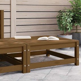 805673 vidaXL Градинска табуретка, 70x70x30 см, меденокафява, бор масив