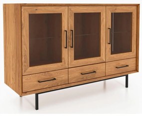 Витрина от дъбова дървесина в естествен цвят 144x95 cm Abies - The Beds