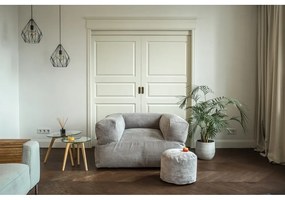 Тъмносив пуф от рипсено кадифе MooG – SLOWDOWN