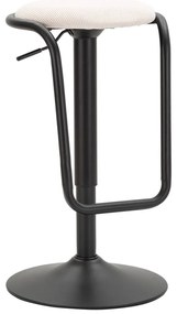 Бял/черен тапициран бар стол с регулируема височина (височина на седалката 61 cm) Destiny – Mauro Ferretti