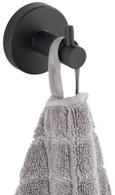 Матово черно самозалепваща кука от неръждаема стомана Bosio – Wenko