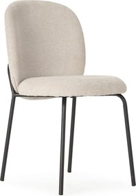 Трапезни столове в черен и кремав цвят в комплект от 4 бр. Daia – Marckeric