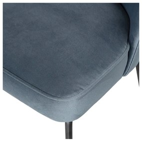 Сини кадифени трапезни столове в комплект 2 бр. Vogue – WOOOD