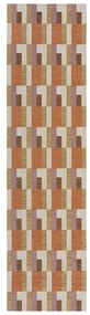 Оранжево-естествена пътека 60x230 cm Riley Block Geo – Flair Rugs