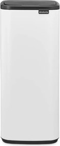Кош за боклук Brabantia Bo Touch 1010121, 30 л, Плавно и безшумно отваряне, Голям отвор, Бял