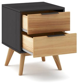 Нощно шкафче от борова дървесина в естествен цвят Lavis - Marckeric