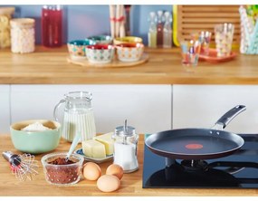 Тиган за палачинки Tefal B5671053 PKP25J Reg simply clean, 25 см, Титаниево покритие, Thermo sport, Thermo signal, Черен