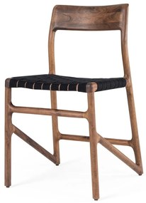 Трапезен стол в черен и кафяв цвят Fawn – Gazzda