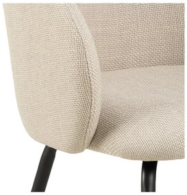 Кремави тапицирани трапезни столове в комплект 2 бр. Eleanor – Actona