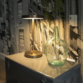 Модерна настолна лампа бронз с LED - Disco