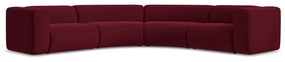 Бордо кадифен ъглов диван Ekahi – Makamii