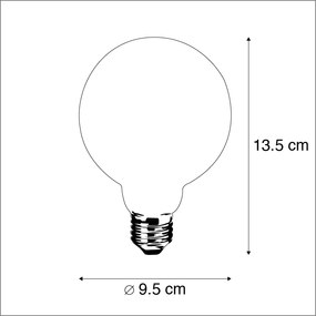 Комплект от 5 бр E27 димируема димна LED лампа с нажежаема жичка 5W 380 lm 2200K