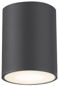 RABALUX 7819 Zombor, външна метална лампа за таван с пластмасов абажур, светлина надолу D10xH13cm, GU10 1xMAX 35W, антрацит, IP5