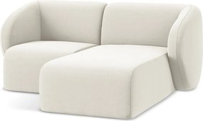 Бежов кадифен ъглов диван (десен ъгъл) Lani – Makamii