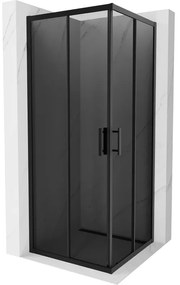 Mexen Rio квадратна душ кабина 80 x 80 см, графит, черна - 860-080-080-70-40