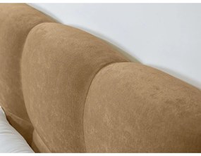 Бежово двойно тапицирано легло с включена подматрачна рамка 160x200 cm Kumo – Bobochic Paris